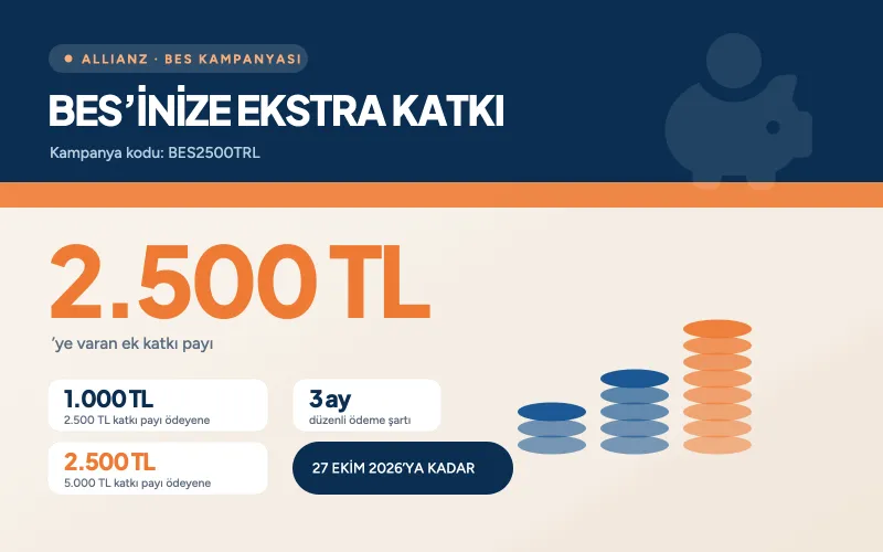 Allianz BES’ine Ekstra Katkı Kampanyası: 2.500 TL’ye Varan Destek