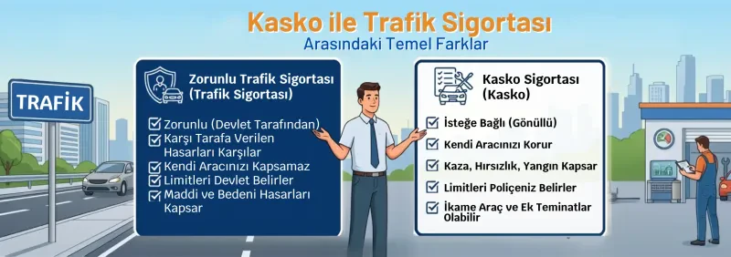 Kasko ile Trafik Sigortası Arasındaki Fark Nedir