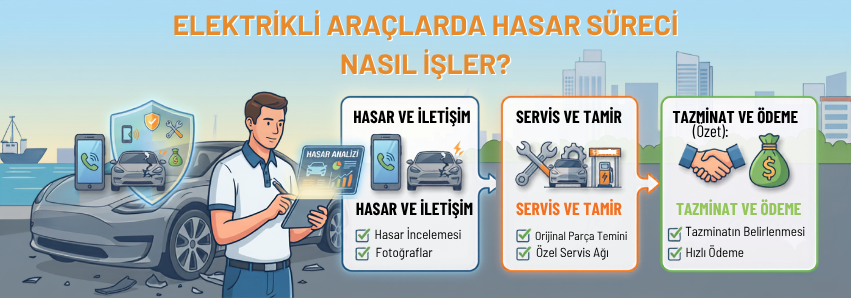 Elektrikli Araçlarda Hasar Süreci Nasıl İşler?